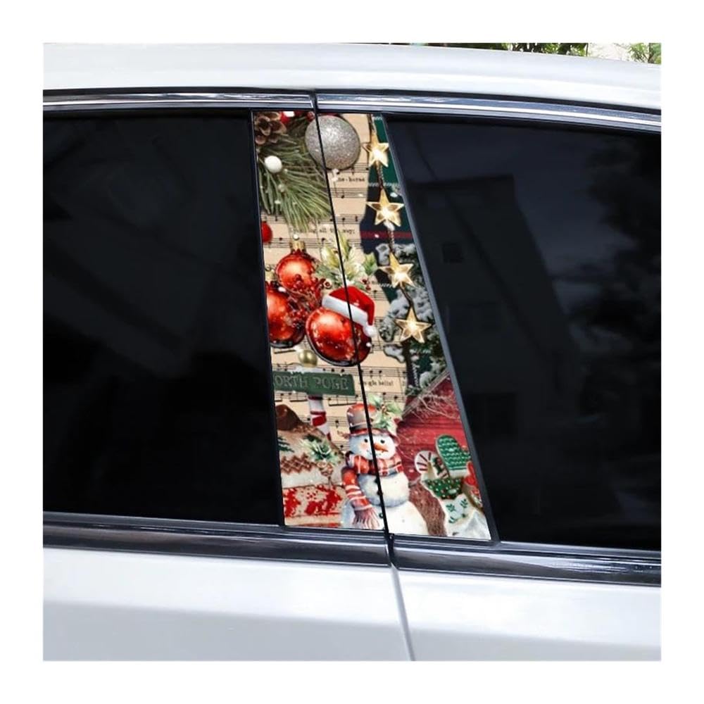Body Parts 2pcs DIY Car Window Pillar Decal Waterproof Vinyl Sticker(I)