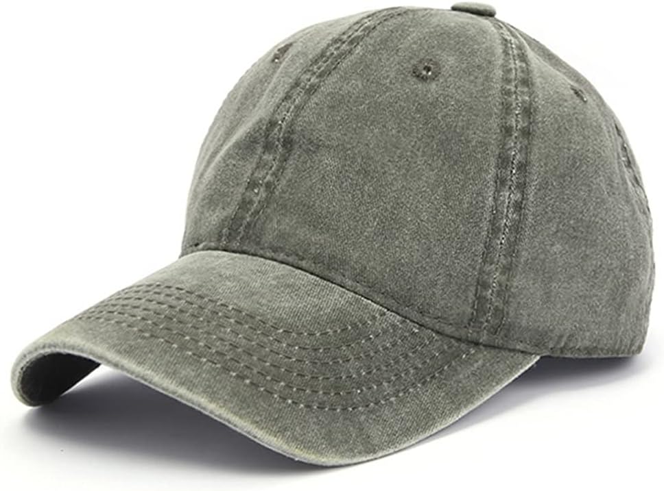 قبعة البيسبول snapback قبعة ربيع الخريف كاب في الشمس قبعة رعاة البقر غسل الماء قبعة الهيب هوب جاهز كاب القبعات للرجال النساء (Color : Adulct, Size : Amay green)