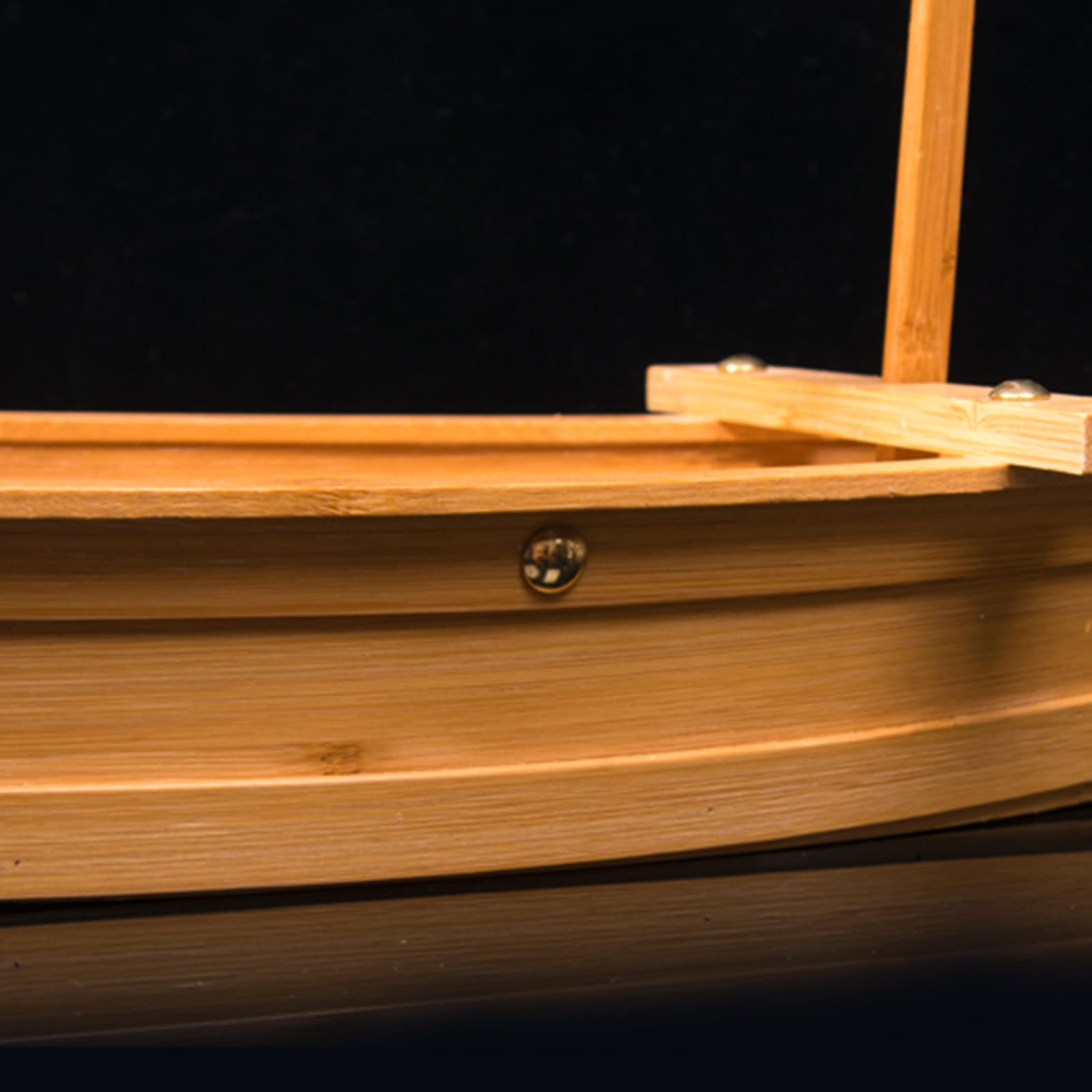 Assiette de service à sushis en bois - Grande taille - 70 cm - Idéal pour restaurant ou service de restauration