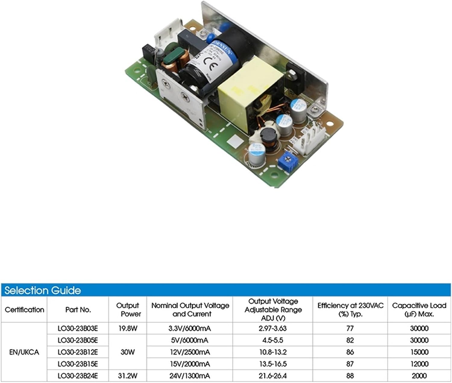 1Pcs AC/DC Converter LO30-23BxxE Series 30W, Specific Power Supply for Power Grid | LO30-23B03E
