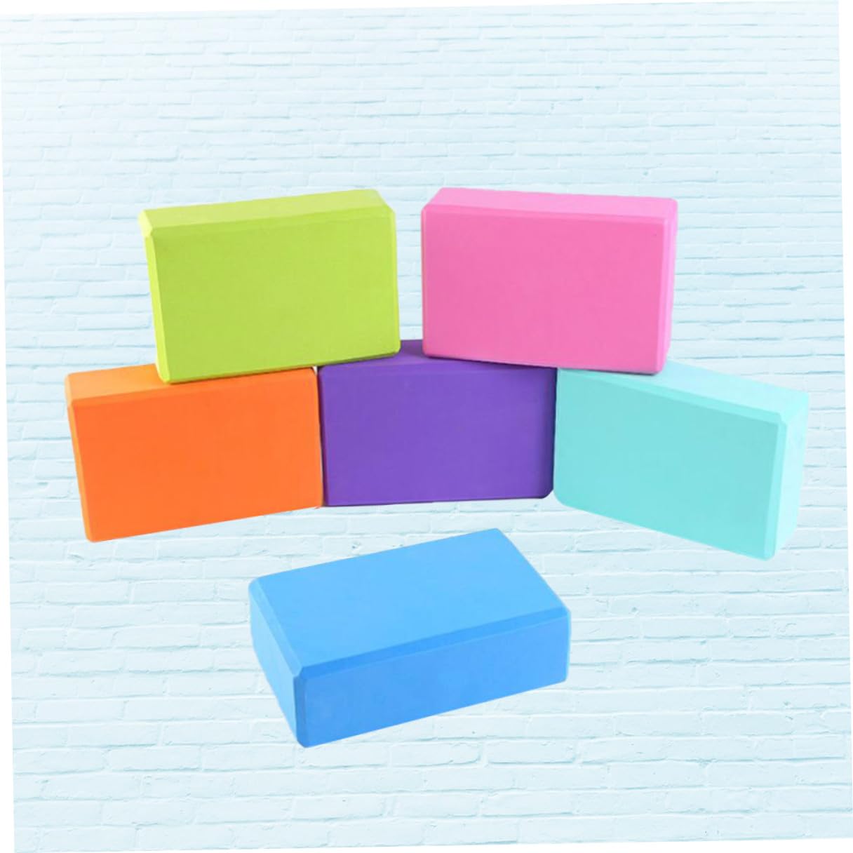 6 Bloques De Yoga De Espuma Gruesa Elástica Y De Alta Densidad Para Entrenamiento Y Equilibrio Accesorios De Yoga Para Mujer Color Aleatorio