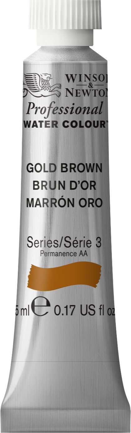 Winsor & Newton 5 ml Tube Professional Water Colour, Brun Dore โ image 1