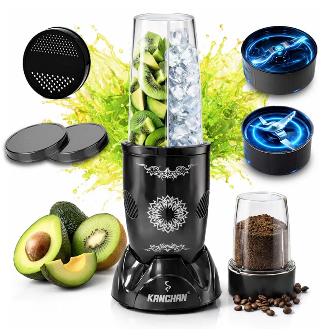 Kanchan Nutri Blender Mixer Grinder 450W 2 Jar Black - Image 1
