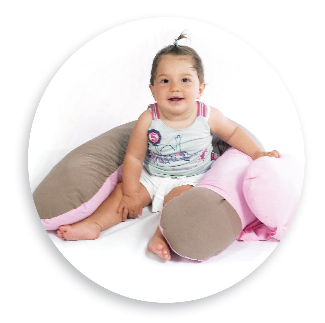 baby idea Babysanity - Cuscino gravidanza e allattamento multiuso sfoderabile Polly Koala Grigio
