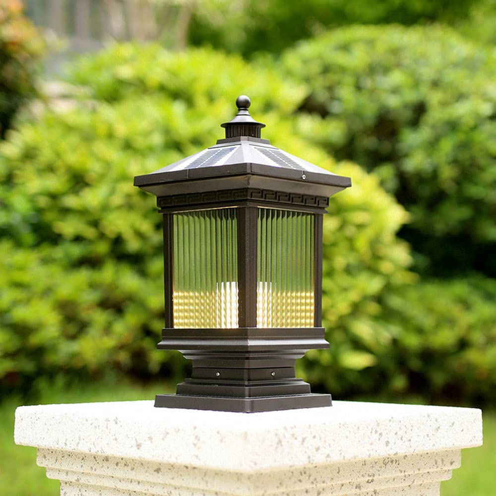 Światła Słoneczne Na Słupku Solarne Lampy Ogrodowe Oprawa Oświetlenia Zewnętrznego Słupka Z Adapterem Do Montażu Na Molo Do Słupków Ogrodowych, Ścieżki, Tarasu, Patio, Ogrodu,