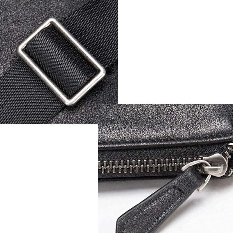 Briefcase Genuine Leather Men's Business Casual Handheld Crossbody Laptop Bag image 3