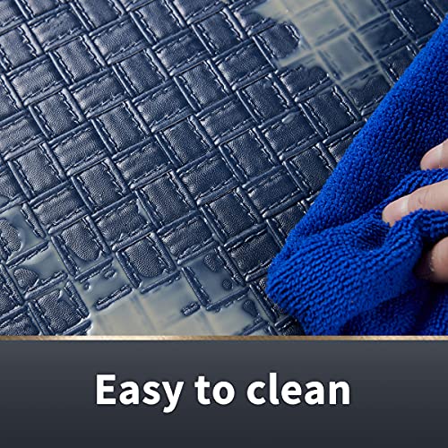 Asvin Premium Kitchen Mat Set, Anti Fatigue Pvc Kitchen Floor Mat And Rug, 17"X30"+17"X47", Cushioned, Waterproof, Heavy Duty Kitchen Sink Mat For Home, Farmhouse, Indoor, Blue #TOP2