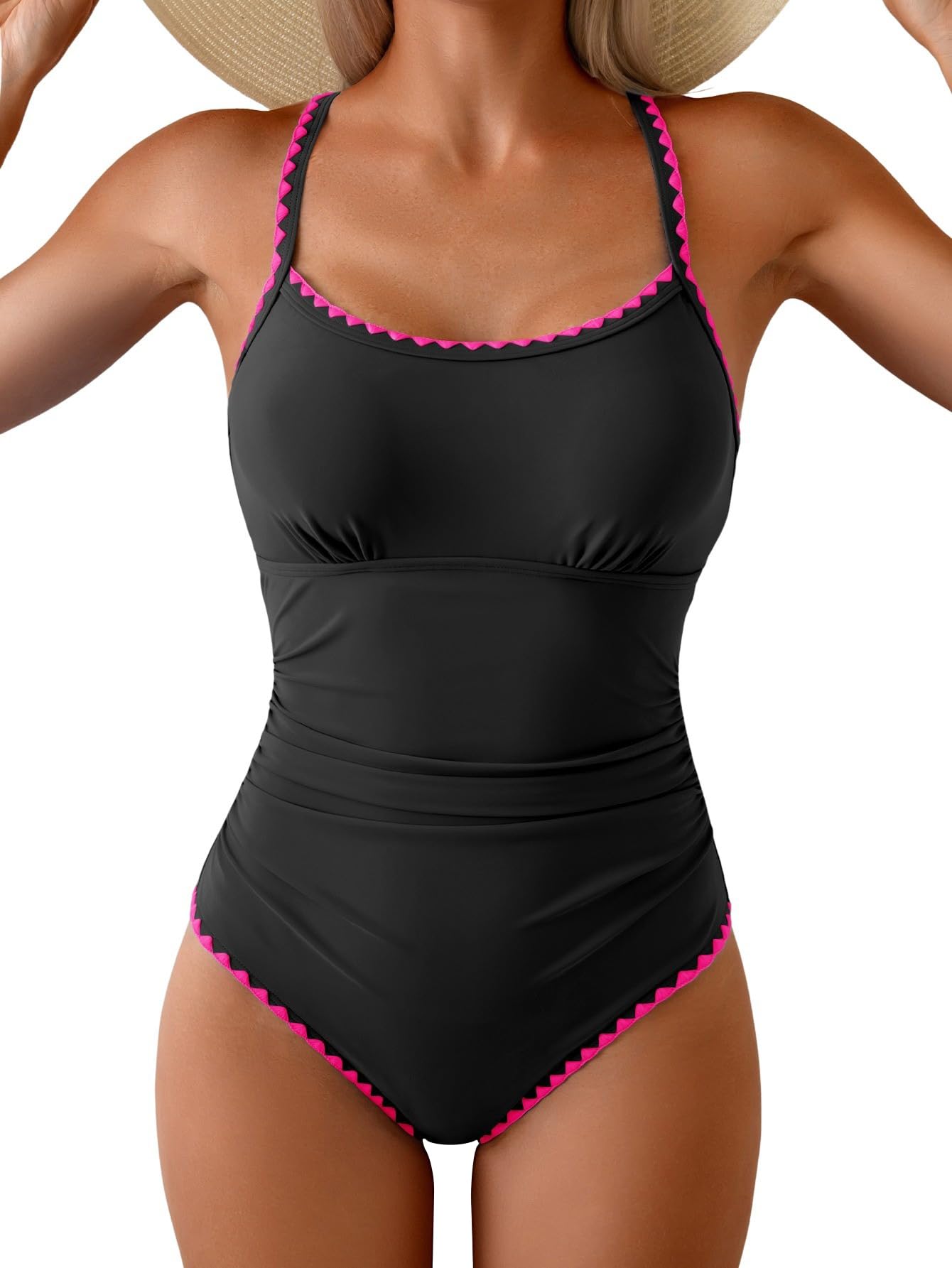 Eomenie shell stitch tie back one piece