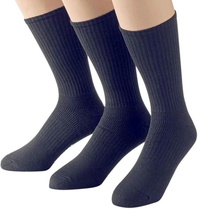 6 pair Mens Black Sport Crew Socks Comfort Breathable Moisture Control
