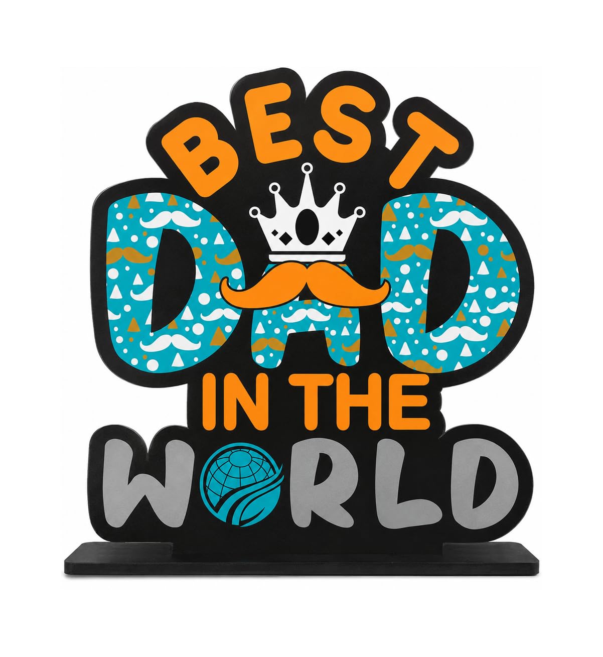 Giftplaese Best Dad in The World Wooden Tabletop Gift for Father or Dad Best (Multicolor 6 x 6 Inches) TP-133-image-42