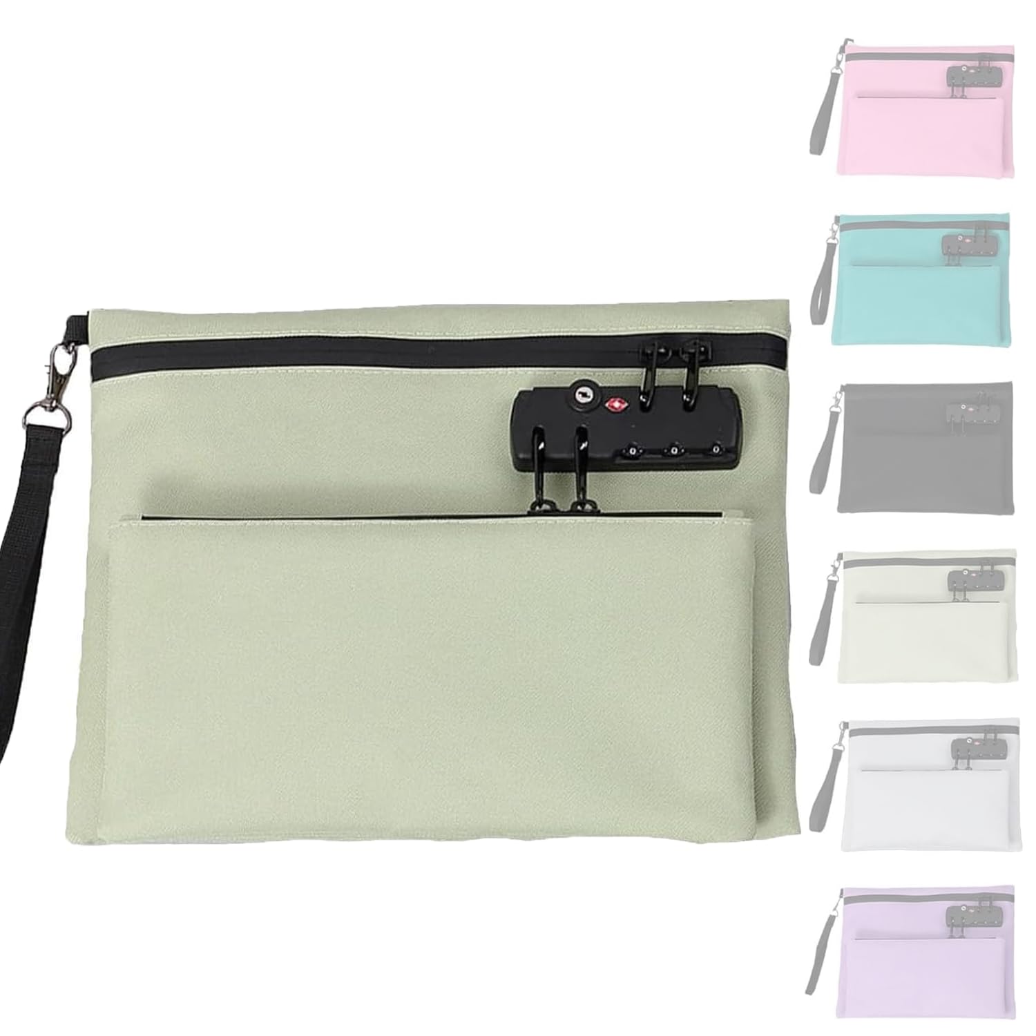 2025 New Travel Lock Bag, Cash Pouch, Travel Luggage Lock, Double Layer Anti-Theft Handbag With 3-Digit Code, TravelLock Bags for Personal Items Backpacks, Gym Bags More (Green)