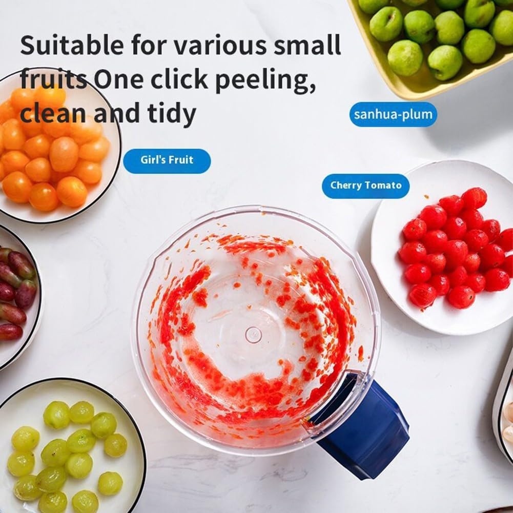 Pelador eléctrico de frutas con batería recargable y pelado automático para uvas y otras frutas blandas en cocina