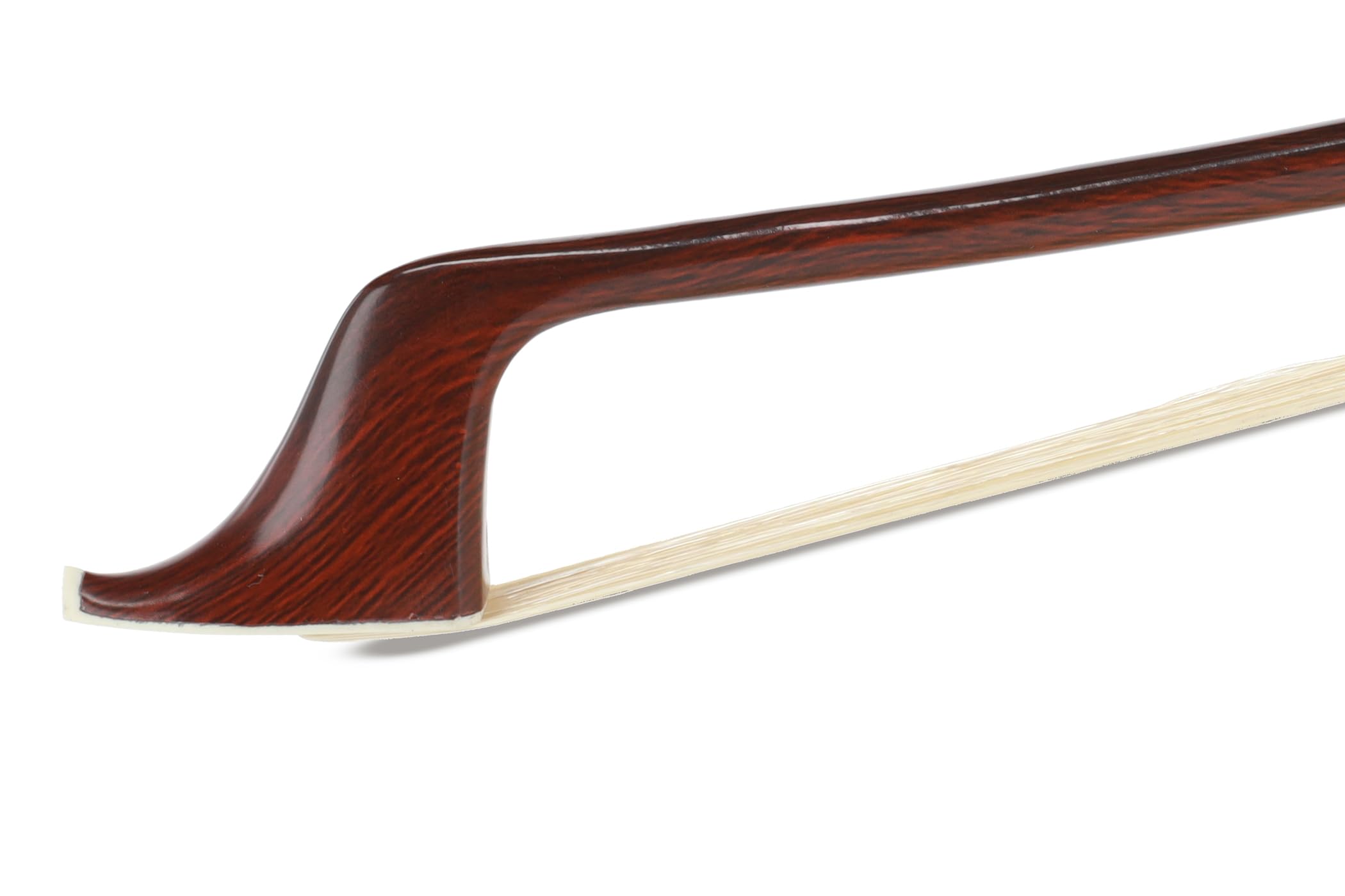 GEWA Bass Bow, Double Bass Bow Carbon Student in Wood Look, German Model, Dark Brown 3/4, Brown wood look - Image 2