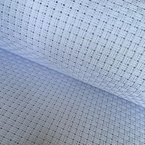 6CT Aida Cloth Embroidery Cross Stitch Fabric, White, W59" x L39" Cover