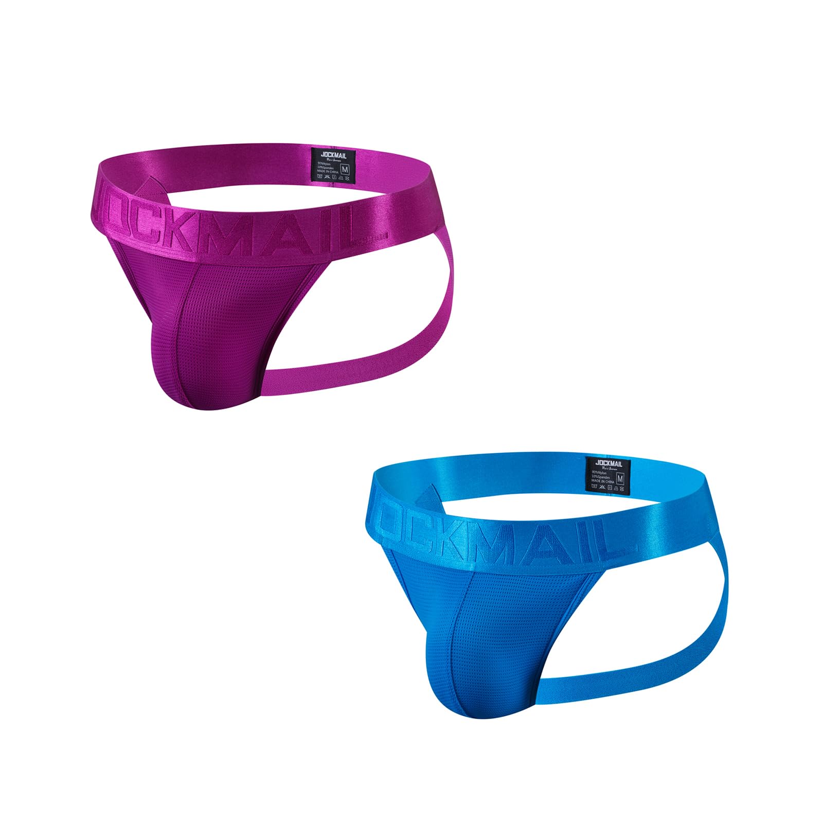 JOCKMAIL2PCS/Pack Mens Thongs Underwear Jockstrap Low Rise Athletic Supporter Jockstrap Mens Breathable Briefs Jockstrap