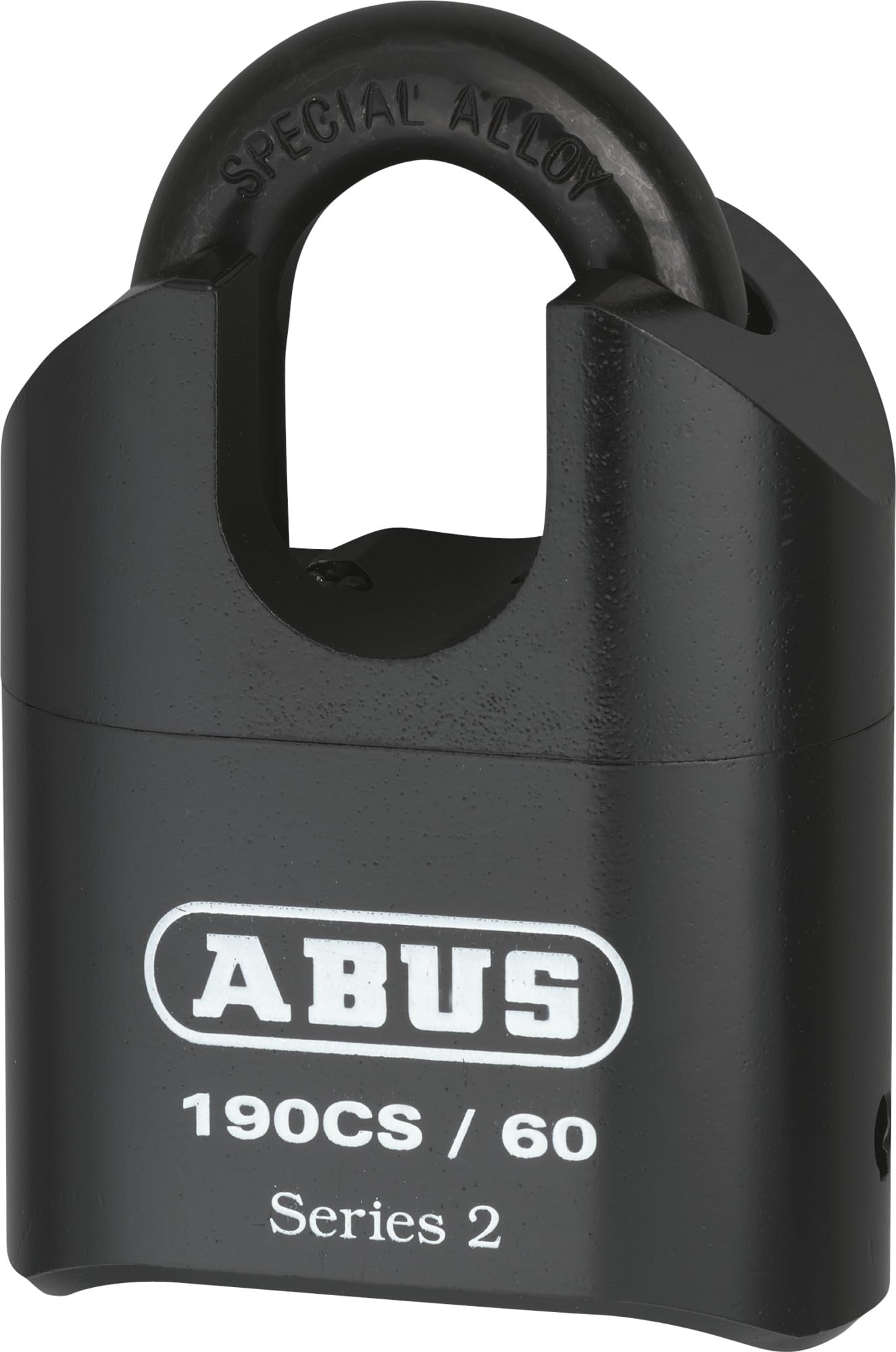 ABUS Candado 190CS/60 - candado de alta seguridad con combinación numérica, fabricado en acero macizo - con arco blindado y cerrado - nivel de seguridad ABUS 8 - negro - 51555