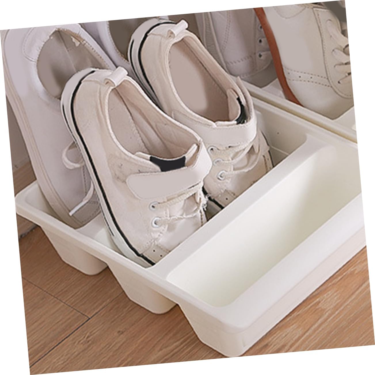 2pcs Plastic 3-Tier Vertical Shoe Rack Organizer for Entryways