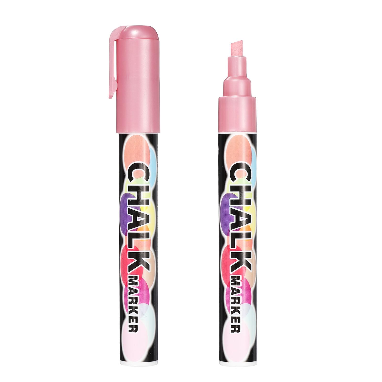 PATIKIL Liquid Chalk Markers 6mm, 2 Pcs Chalkboard Markers, Dry Erase Chalk Pens with Erasable Wide Fine Tip Wet Erase for Chalkboard Windows Blackboard Car Mirror Glass, Rose Gold