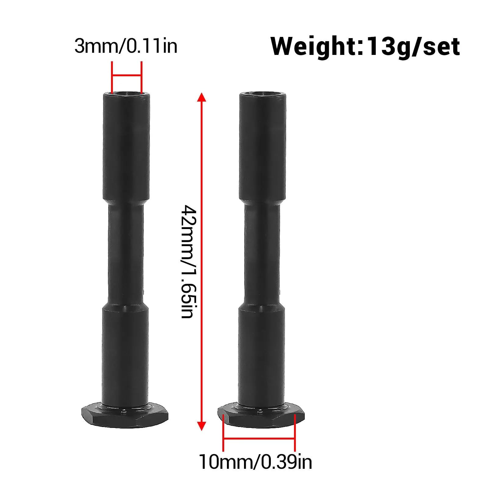 para Arrma 6S para Kraton para Notorious para Outcast para Typhon Big para Rock para Mojave ARA340186 Escalas 1/7 1/8 Piezas Poste Dirección Acero RC Reemplazar Accesorios