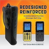 Vista 5 de Artisan Power Paquete de 15 fundas de plástico negras con clip giratorio para cinturón para Cisco 8821 Clip de cinturón gira 180 grados