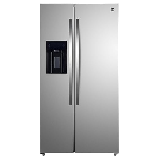 Kenmore 36" Side-by-Side Refrigerator with Freezer - Accela Chill, Water & Ice Dispenser, Adjustable Glass Shelves, ENERGY STAR Certified, 20 cu. ft. Capacity - Fingerprint Resistant Stainless Steel