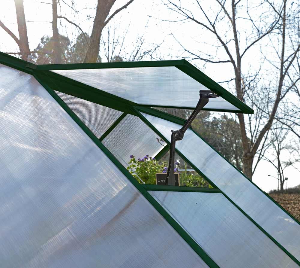 Palram Komplett-Set: Gewächshaus Hybrid 208 cm Grün Treibhaus Garten