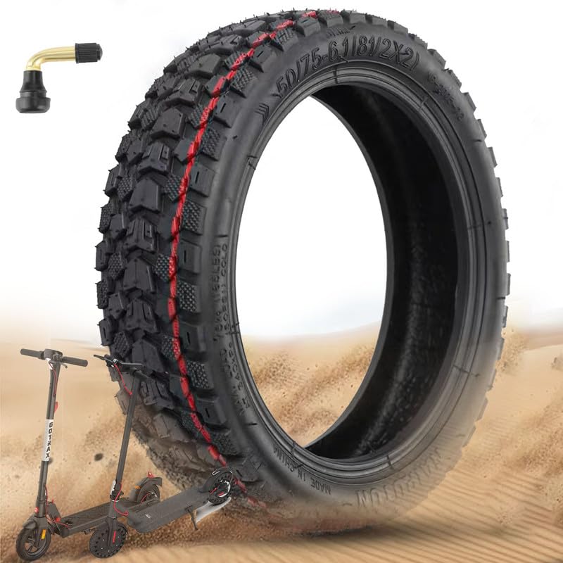 50/75-6.1 Off-Road Tire, 8.5x2.0 Inch Vacuum Scooter Tire Fit for Gotrax GXL V2/XR Ultra/Apex XL/G3 Hiboy S2 S2R Plus Hover-1 Joourney iScooter i9 Electric Scooter, 8 1/2x2 Front Rear Wheel