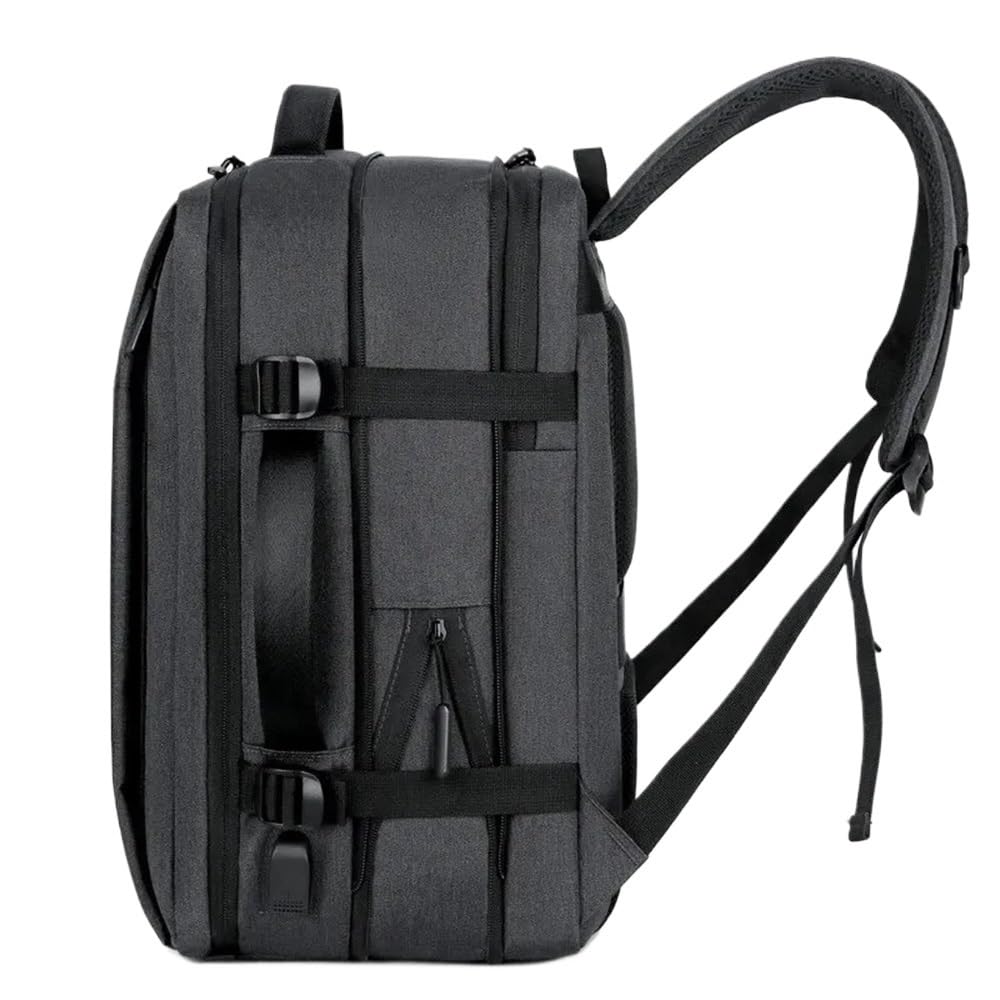 Borsa Reflex Zaino DSLR classico da uomo, borsa for fotocamera lavoro, scuola, USB espandibile, grande capacità, zaino viaggio alla moda impermeabile(Noir)