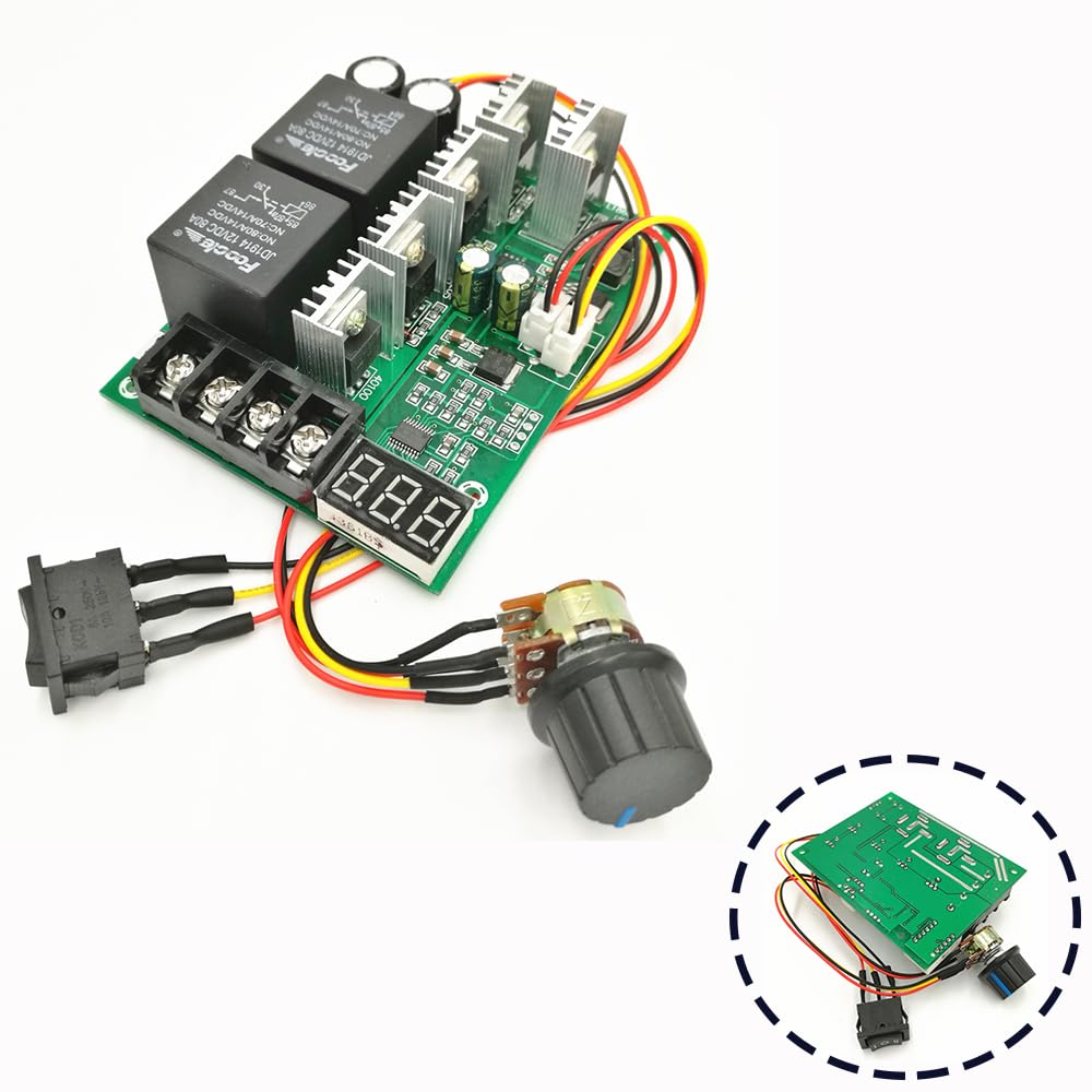 2PCS Regolatore di velocità del motore Dc, Controller motore Dc10-50v, Pwm Interruttore di controllo motore reversibile, Interruttore driver motore reversibile