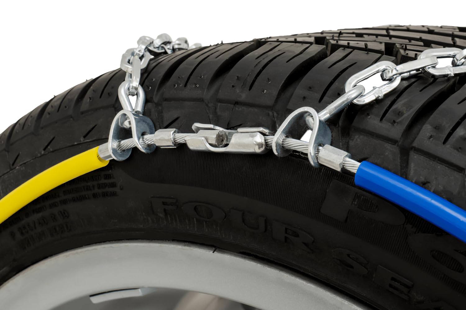 Catene da Neve 12 mm KN 130 per Stabilità di Guida in Inverno, Trazione per SUV e Cross-Over con Gomme 205/55/19, Montaggio Rapido Senza Spostare il Veicolo