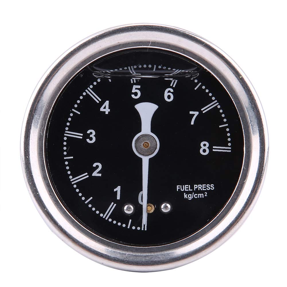 Regulador de presión de combustible ,9 . 5cm 160psi Universal alto rendimiento aluminio Regulador de presión de combustible ajustable 1 :1 Kit de medidor de aceite Para Coche(Negro)
