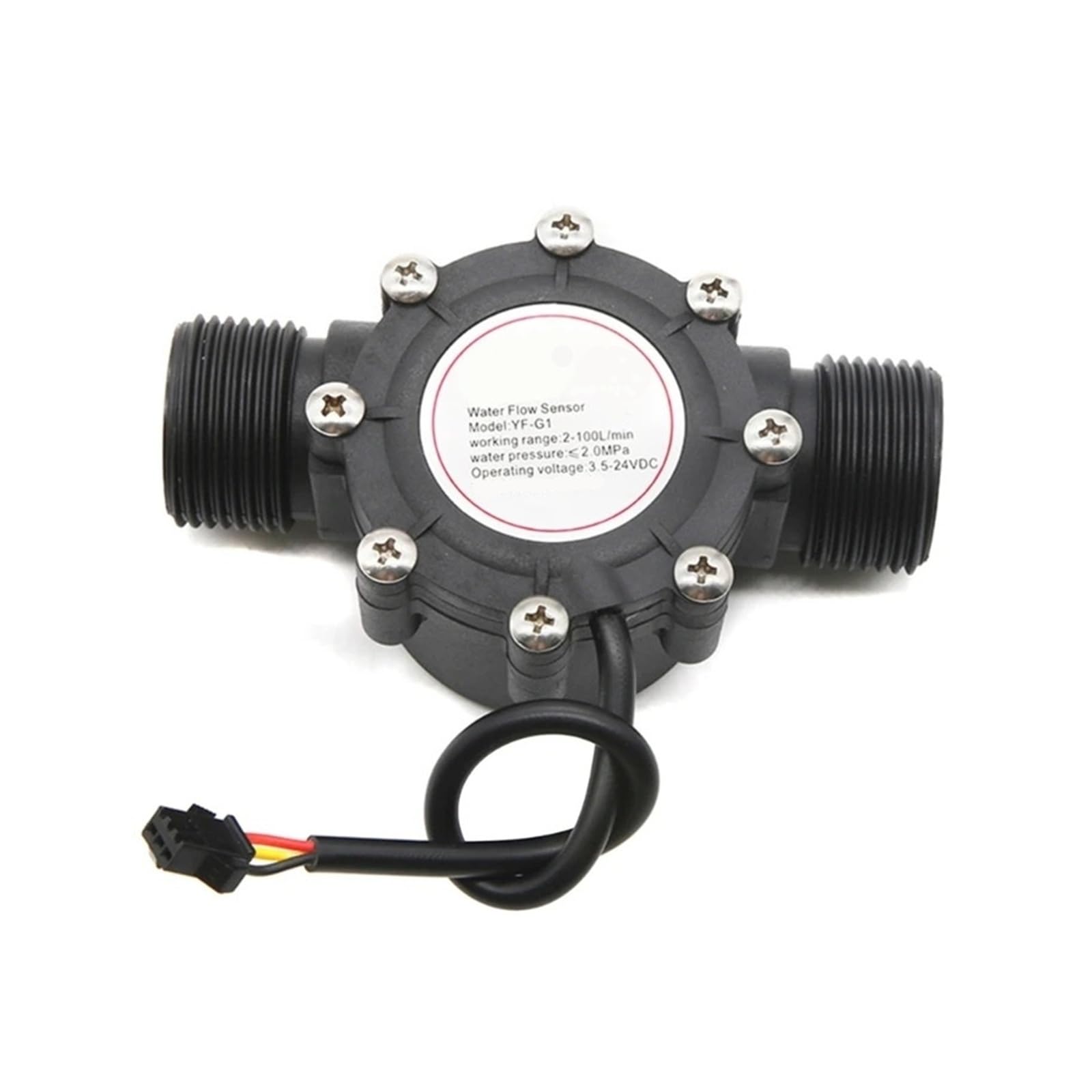 SDGBCXD flow meter, DN25 G1 External Threaded Liquid Sensor Flowmeter Use For Water Heater
