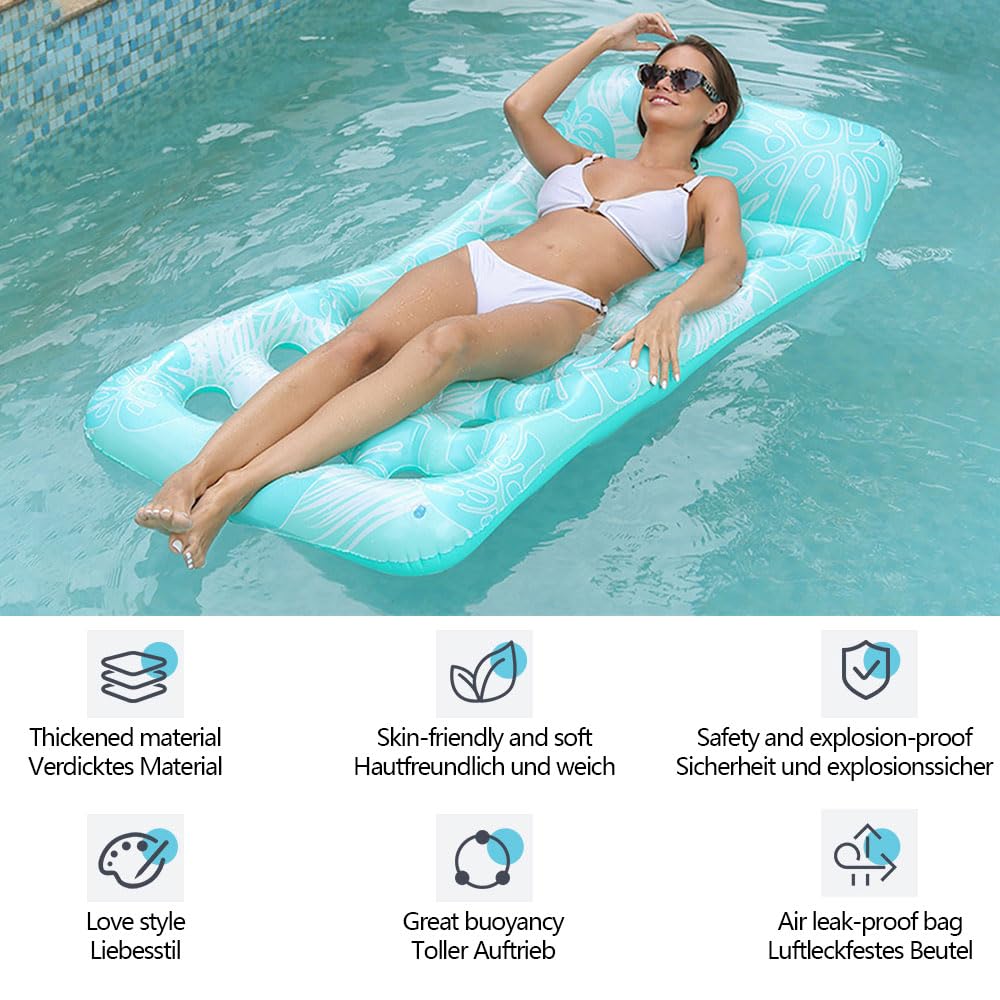 Furforstk lilo pool inflatables adults 170x80cm inflatable pool toys With inflatables water hammock - Image 3