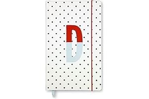 Kate Spade D Note Large Polka Dot Leatherette Initial Notebook
