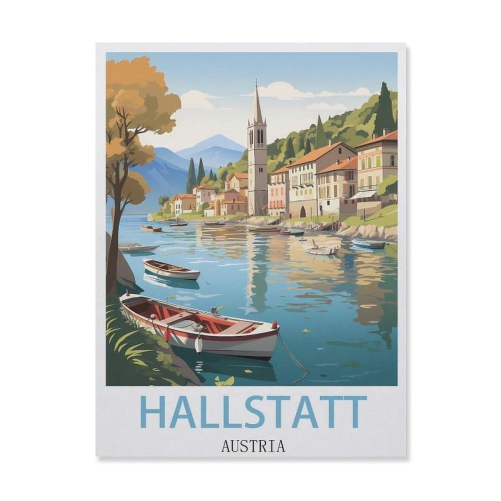 Metal Sign Tin Sign，Hallstatt Austria(20x30cm）