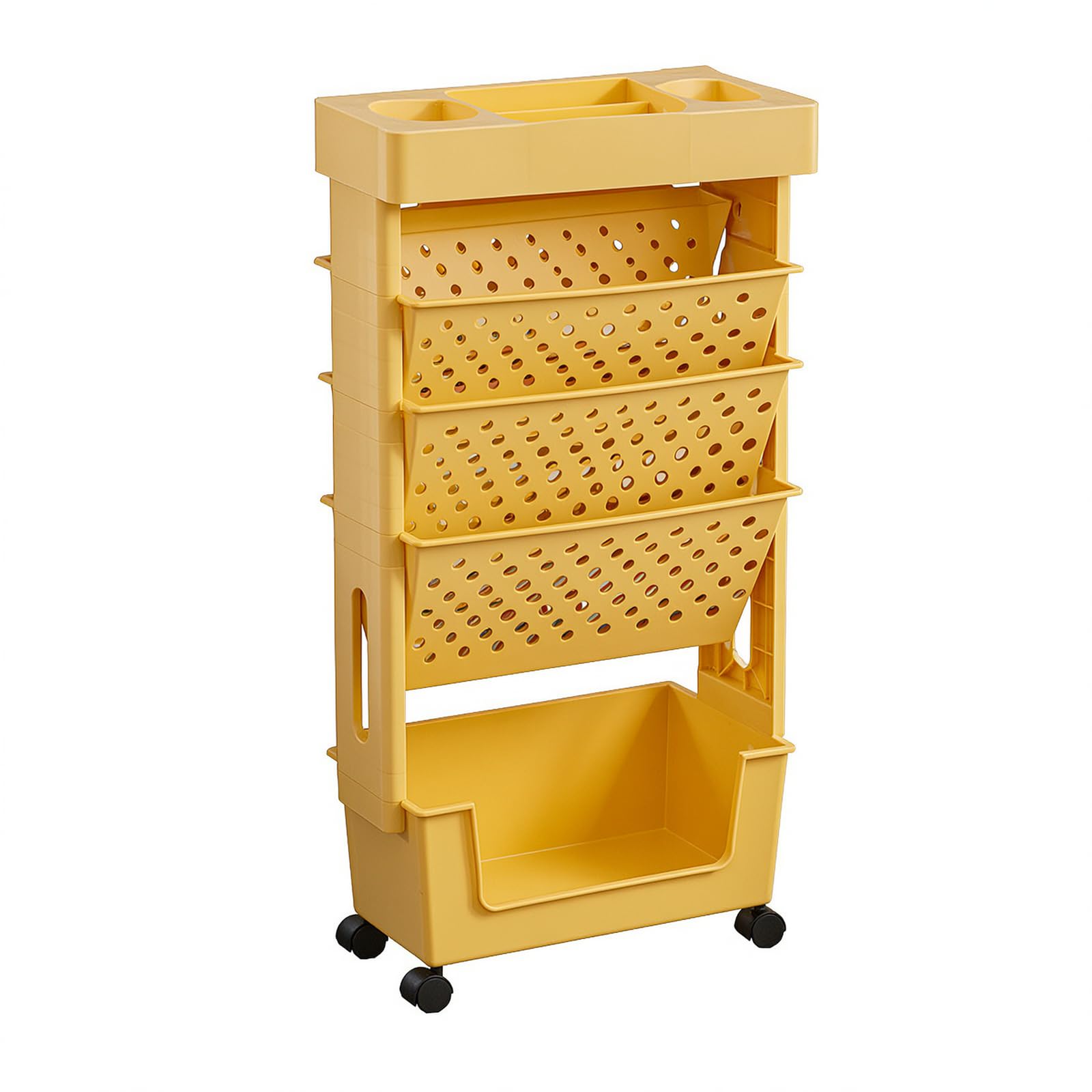 IOIUSKKU Carrello porta libri mobile innovativo per,giallo limone
