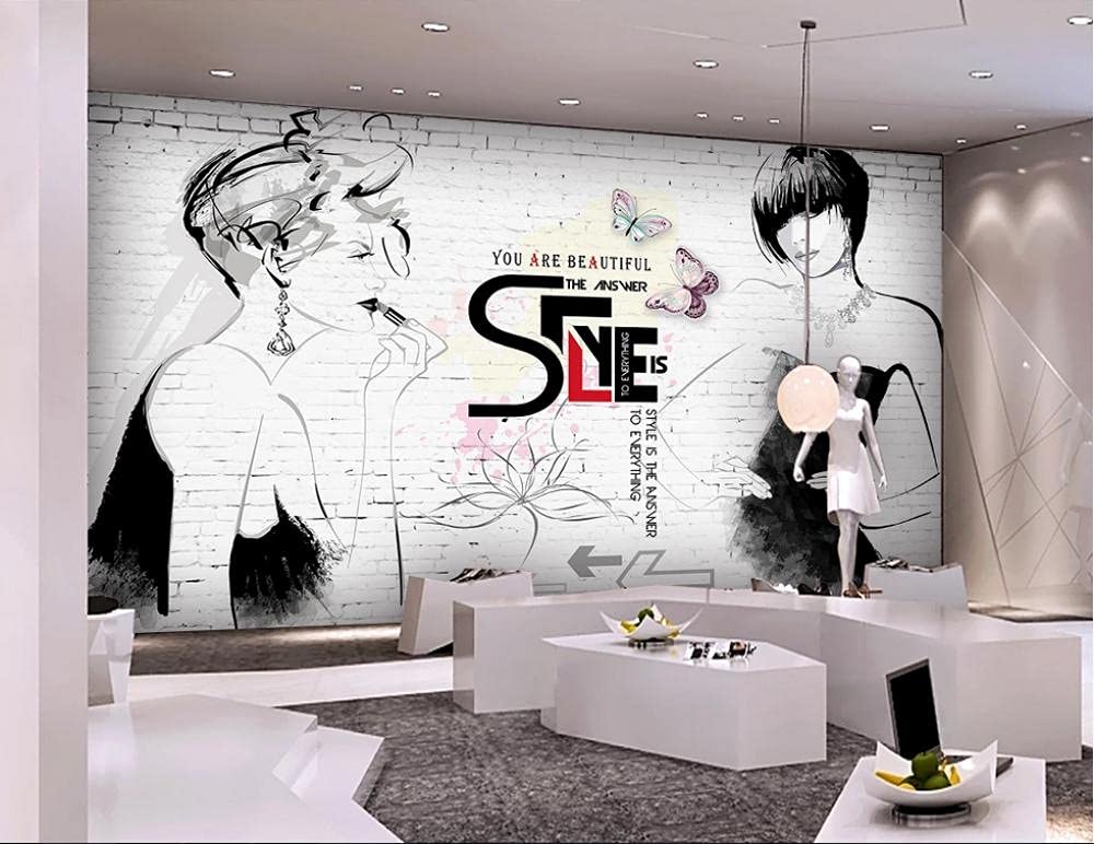 Papier Peint 3D Personnalisé Photo à Thème Mural TV Fond Mural Chambre à Coucher Papier Peint Mariée Magasin De Vêtements De Beauté - 350 Cm X 256 Cm