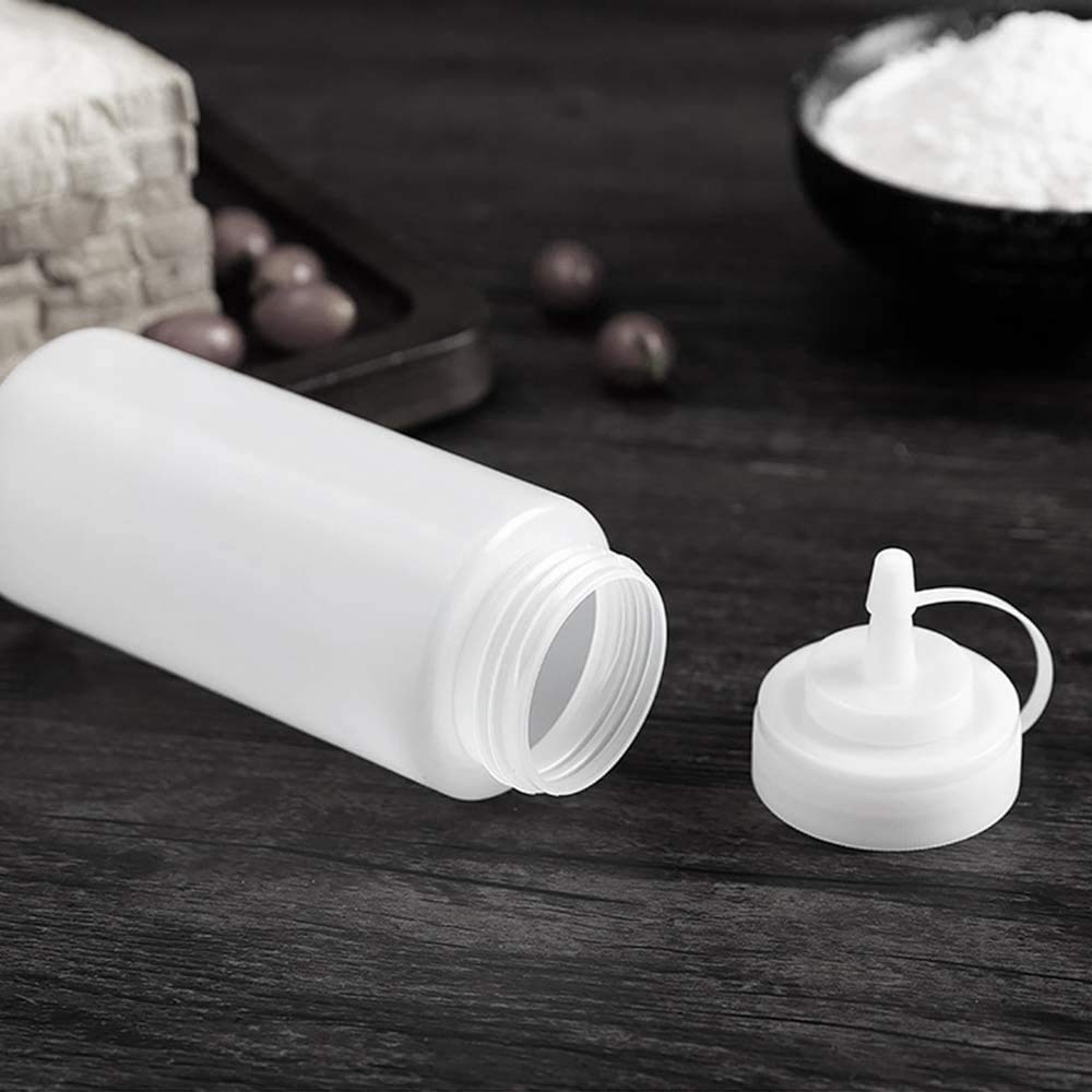 4x Gewürzflaschen 200ml - Transparente Squeeze Flaschen