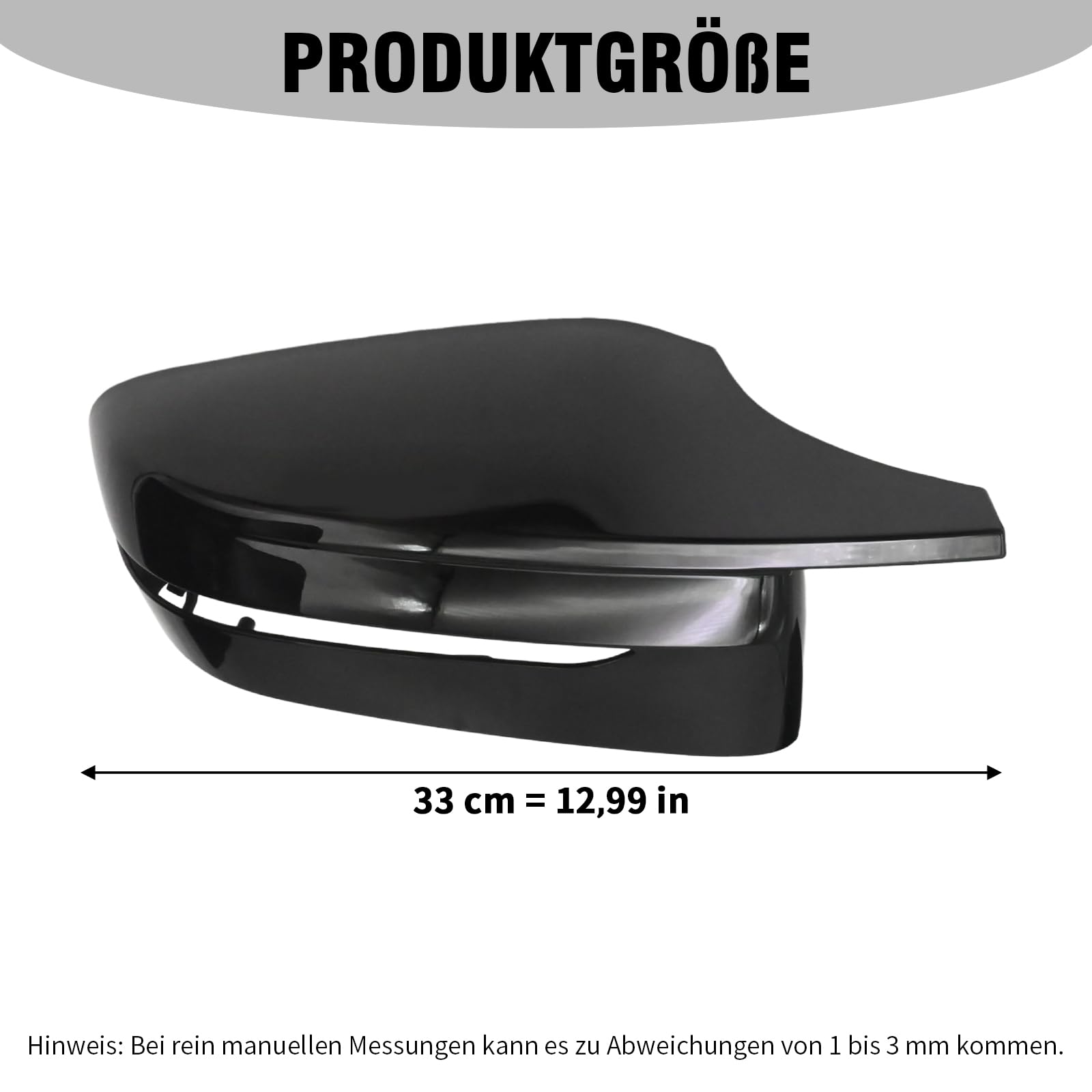 Auto-Spiegelkappen, Ersatz für BMW 3 4 5 7 8 Serie G20 G21 G30 G38 G22 G23 G11 G12 G15 G16, glänzende schwarze Rückspiegelkappen, 51167422719 (1 Paar)