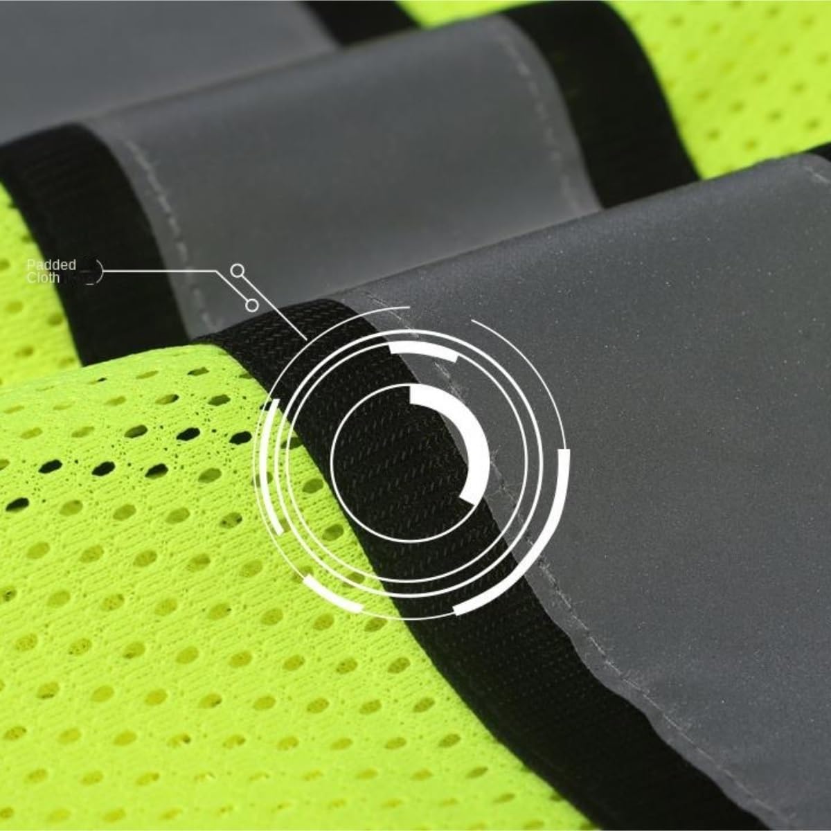 Chalecos Reflectantes de Alta Visibilidad, Chaleco Reflectante Malla Transpirable Amarillo L/XL(XL)