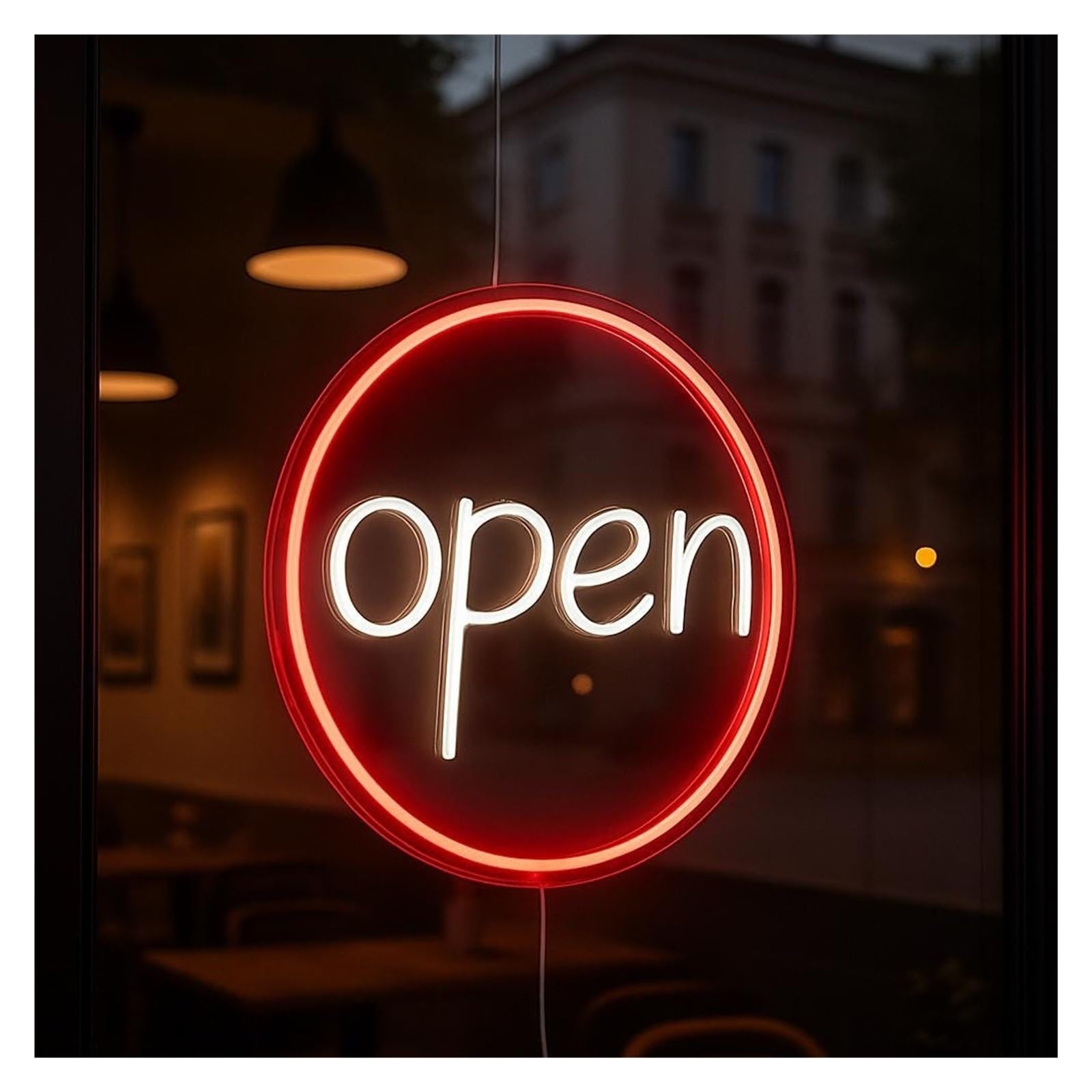 SHOUXI Sign Lamp Open Neon Sign, Suitable for Shop Window Display Decor with Dimmable 38cm