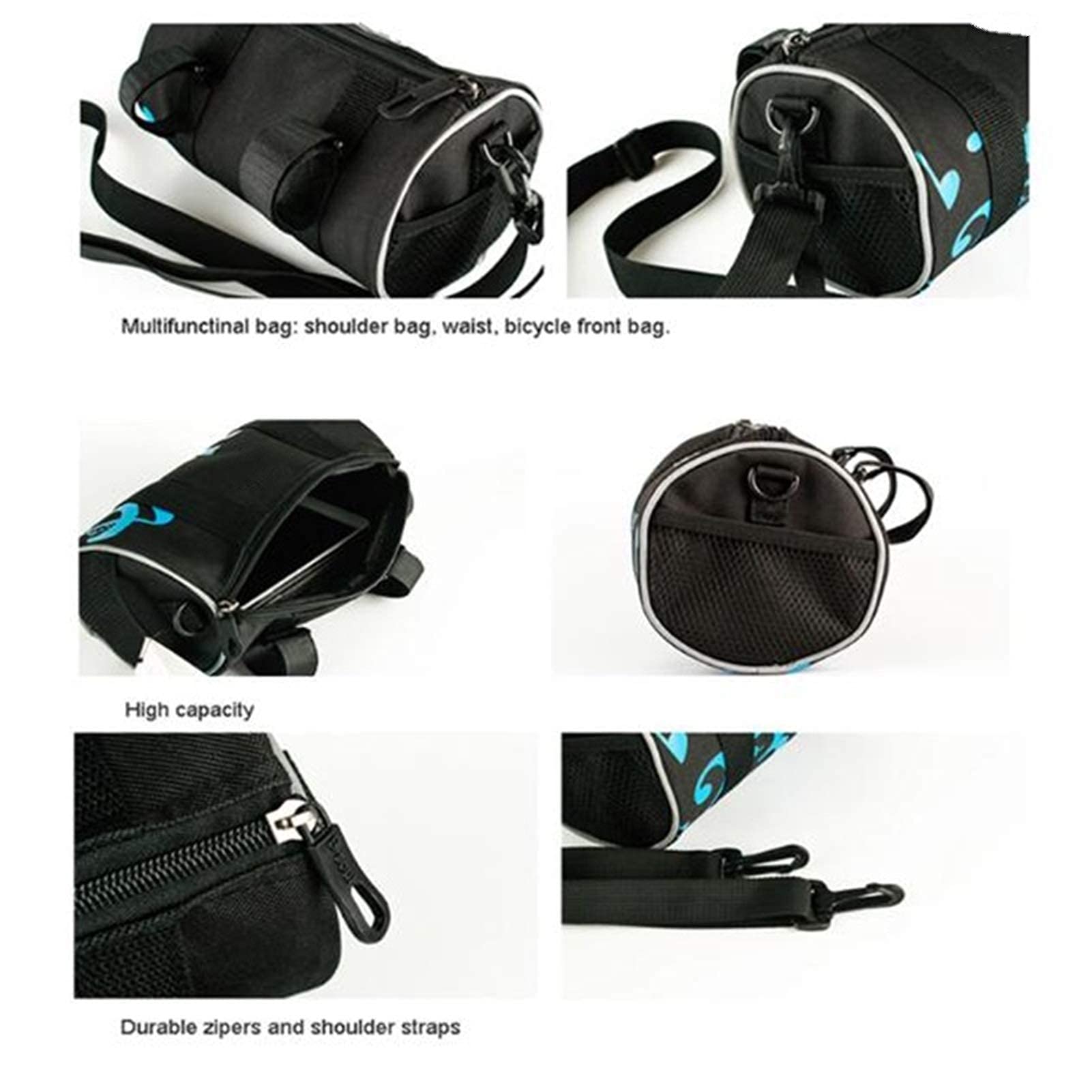 Bicicletas Plegables Bolsa de Bicicleta Bicicleta de montaña Delantera Bolsa de Manillar Cesta de Ciclismo Bicicleta 00420 (Color: Blanco)