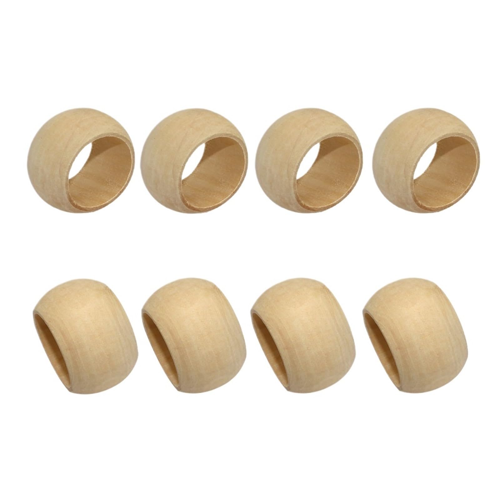 Wooden Napkin Rings 8Pcs Wood Napkin Rings