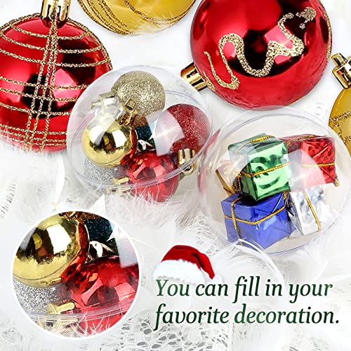 20Pcs 1.96''/50Mm Christmas Balls Clear Plastic Fillable Baubles Ball For Christmas Tree Ornaments Hanging Pendants Wedding Party Christmas Decorations Navidad, Diy Christmas Ornaments #TOP6