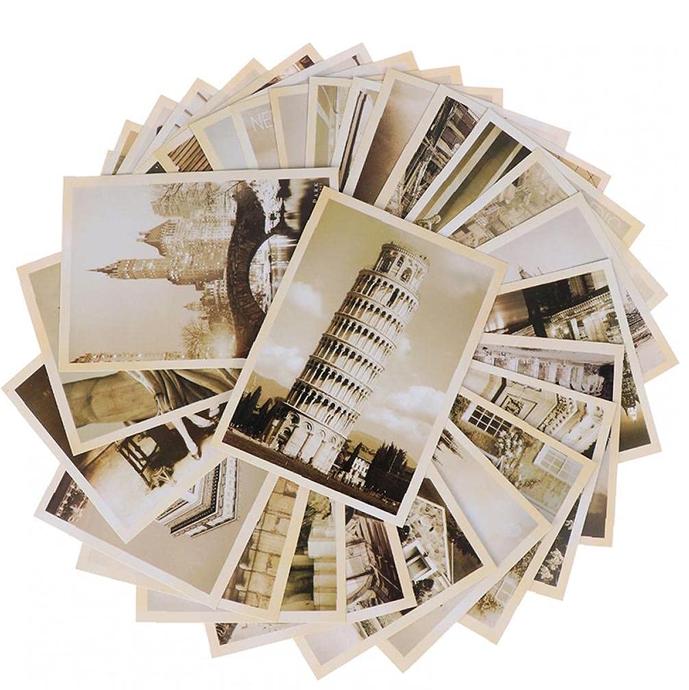 32pcs Travel Postcard Vintage Landscape Building Photo Picture Poster Post Cards