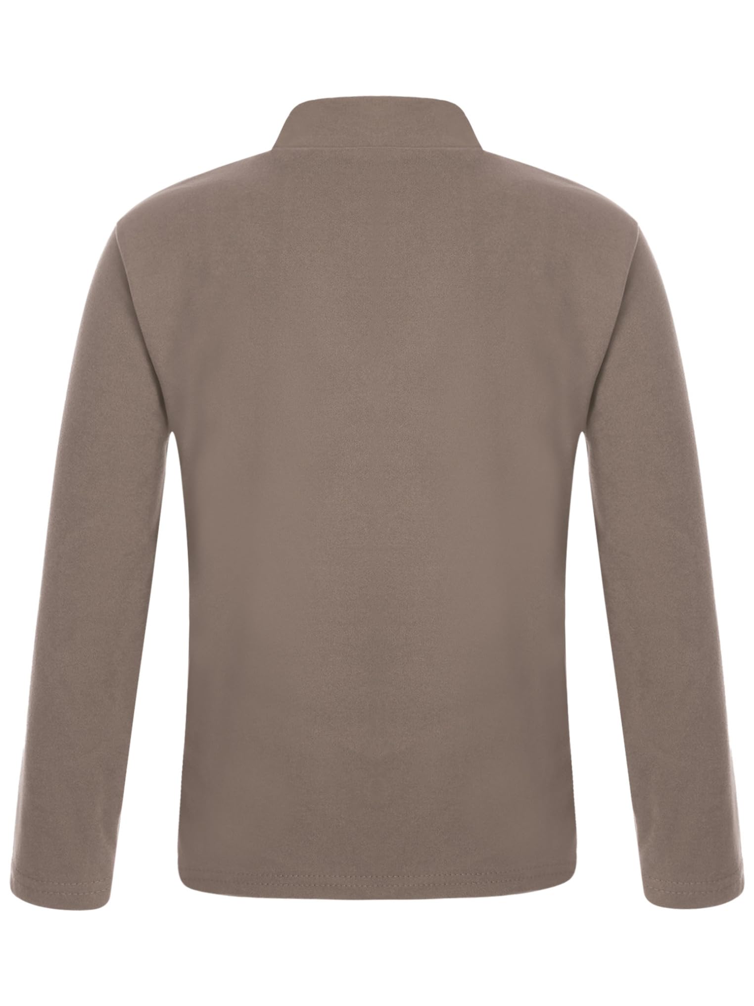 Kaerm Kids Boys Girls Cotton Mock Neck Warm Tops Basic Long Sleeve Cute Cartoon Print Thermal Underwear Tops Undershirts Brown 18-24 Months