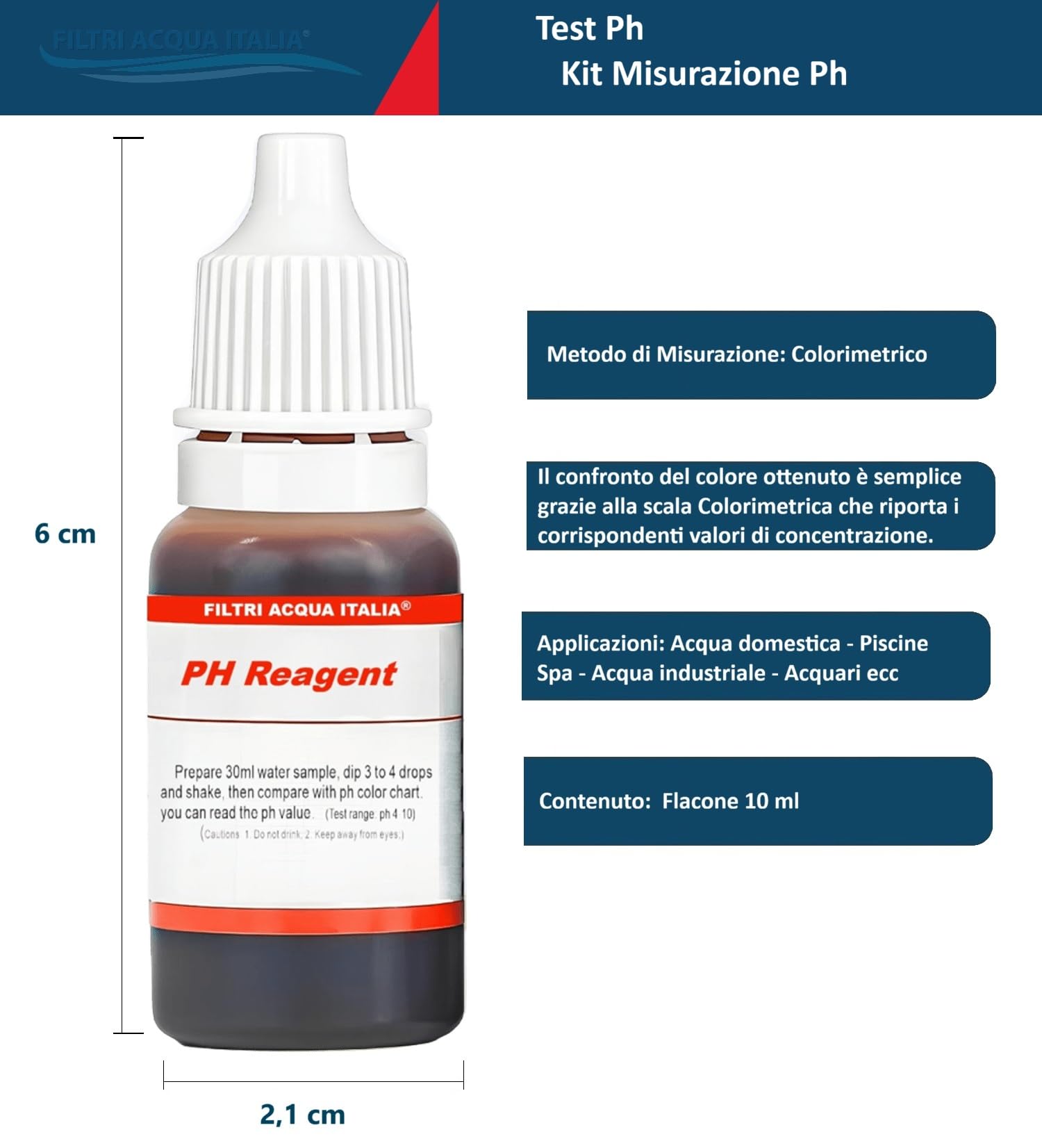 Kit Analisi Durezza Acqua Titrant per Misurare Calcare con Test PH e Test Cloro