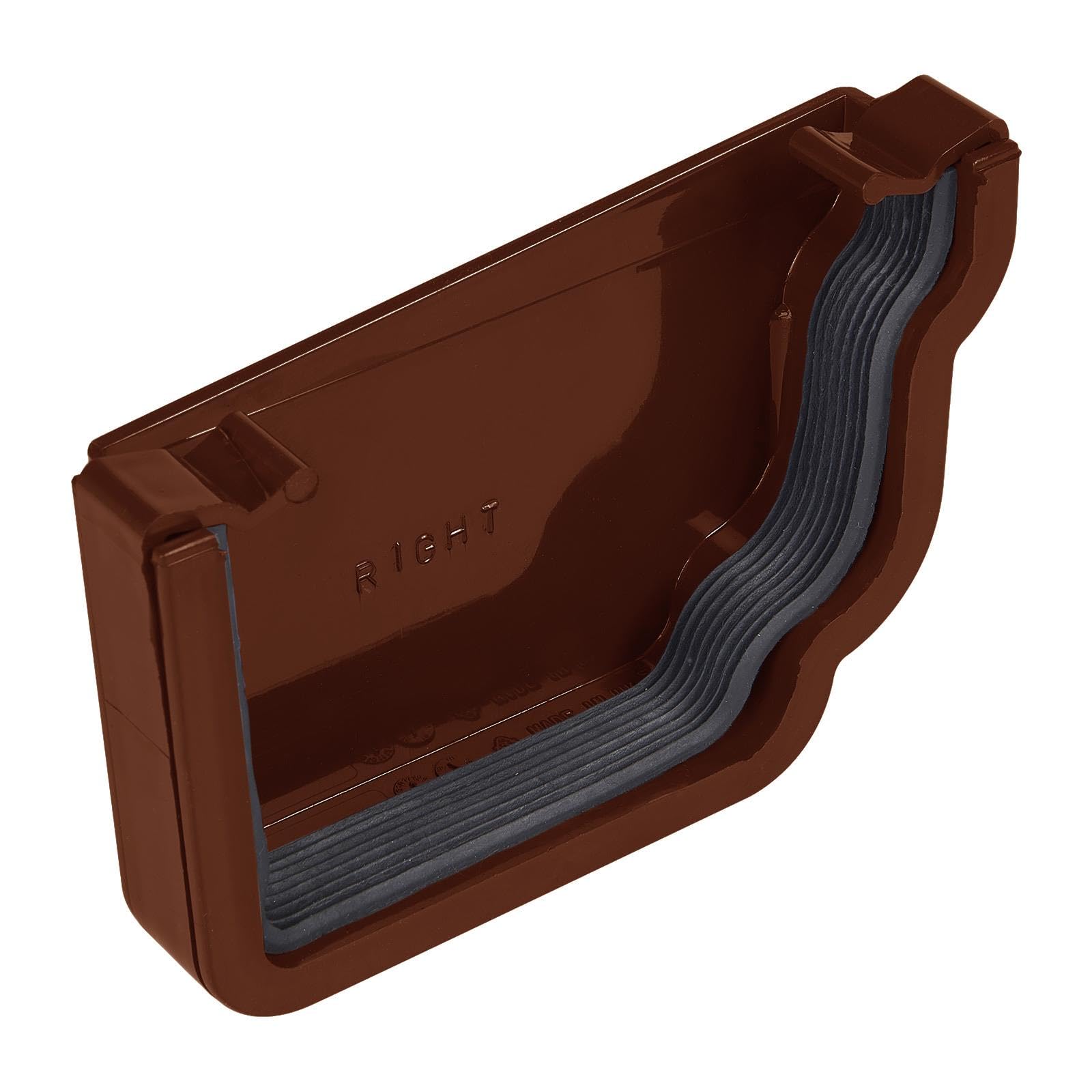 Truly Pvc Limited Brown Kayflow Ogee Gutter Stopend (Right)