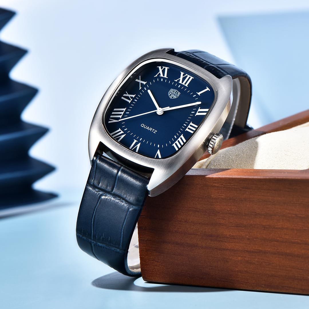 Reloj de pulsera de cuarzo para hombre, de acero inoxidable, impermeable, analógico, para negocios, deportes, regalo, correa de piel