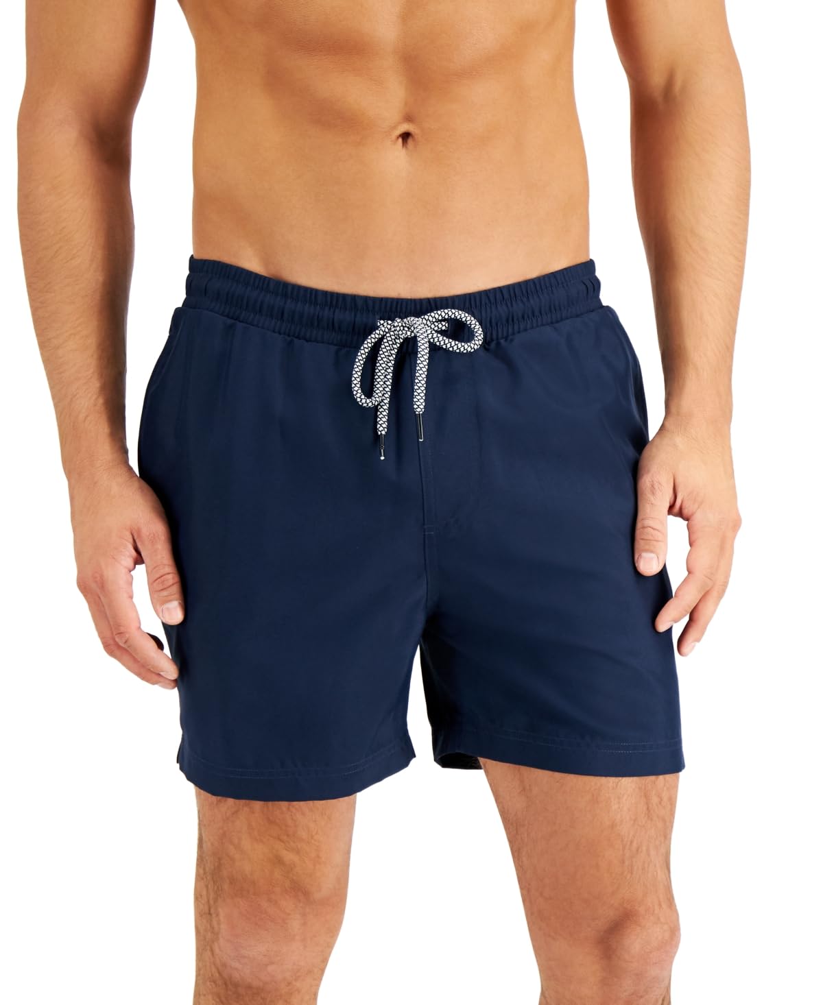 International Concepts INC Men's Regular Fit Quick Dry Swim Trunks Blue Size Large